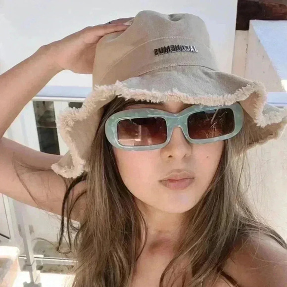 cult gaia Other - NIB Cult Gaia Terra Rectangular Frame Sunglasses Surf Green